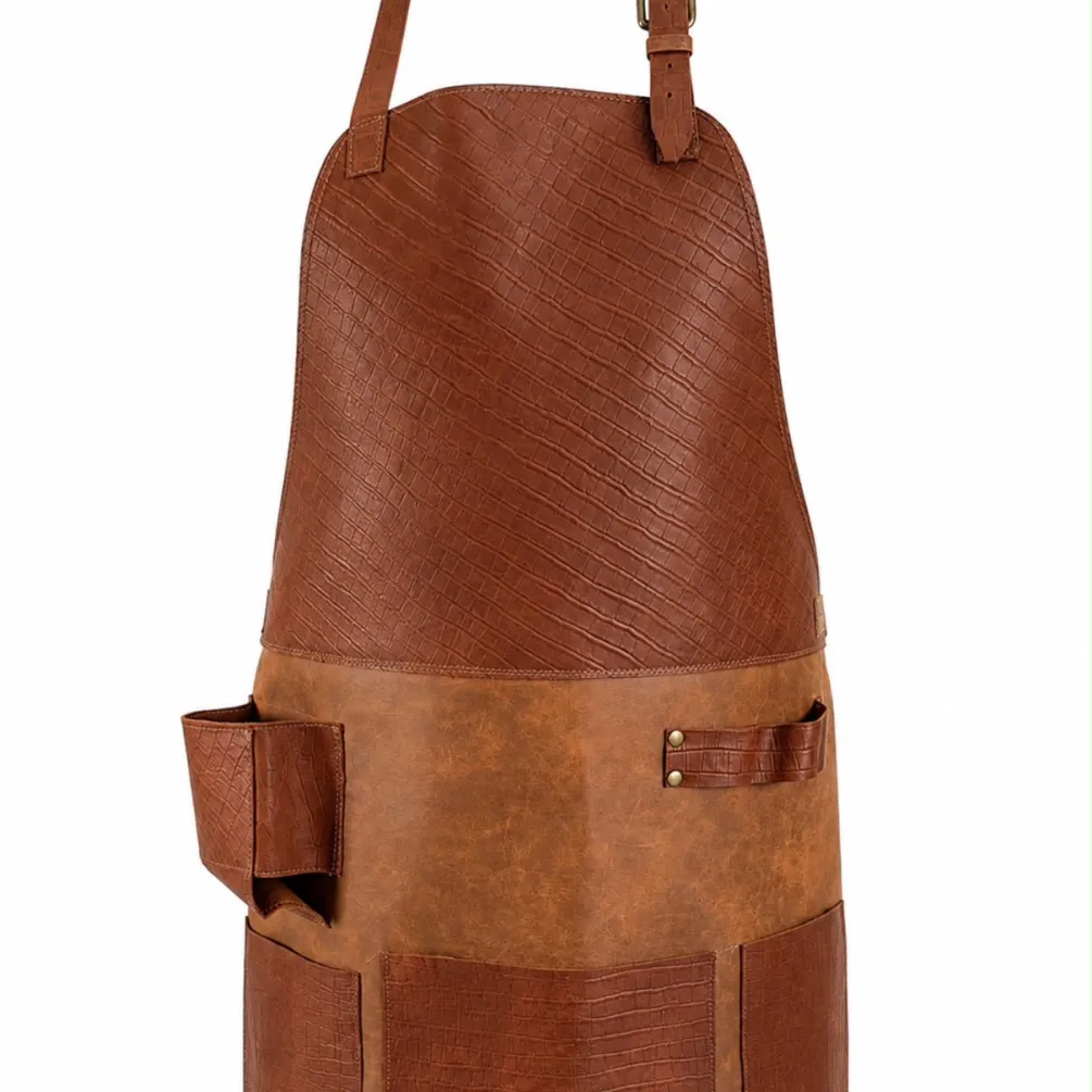 Pechera cuero camel