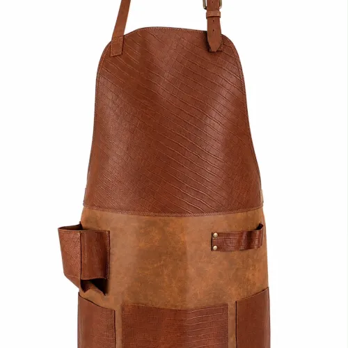 Pechera cuero camel