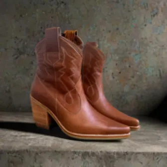 Botin Diana Cuero Camel