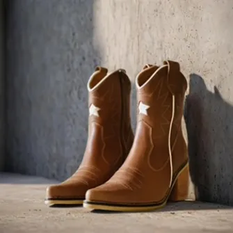 Botin Lusitano Camel/Blanco Hueso