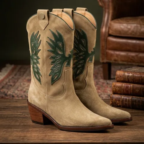 Bota midi reno taupe aguila verde