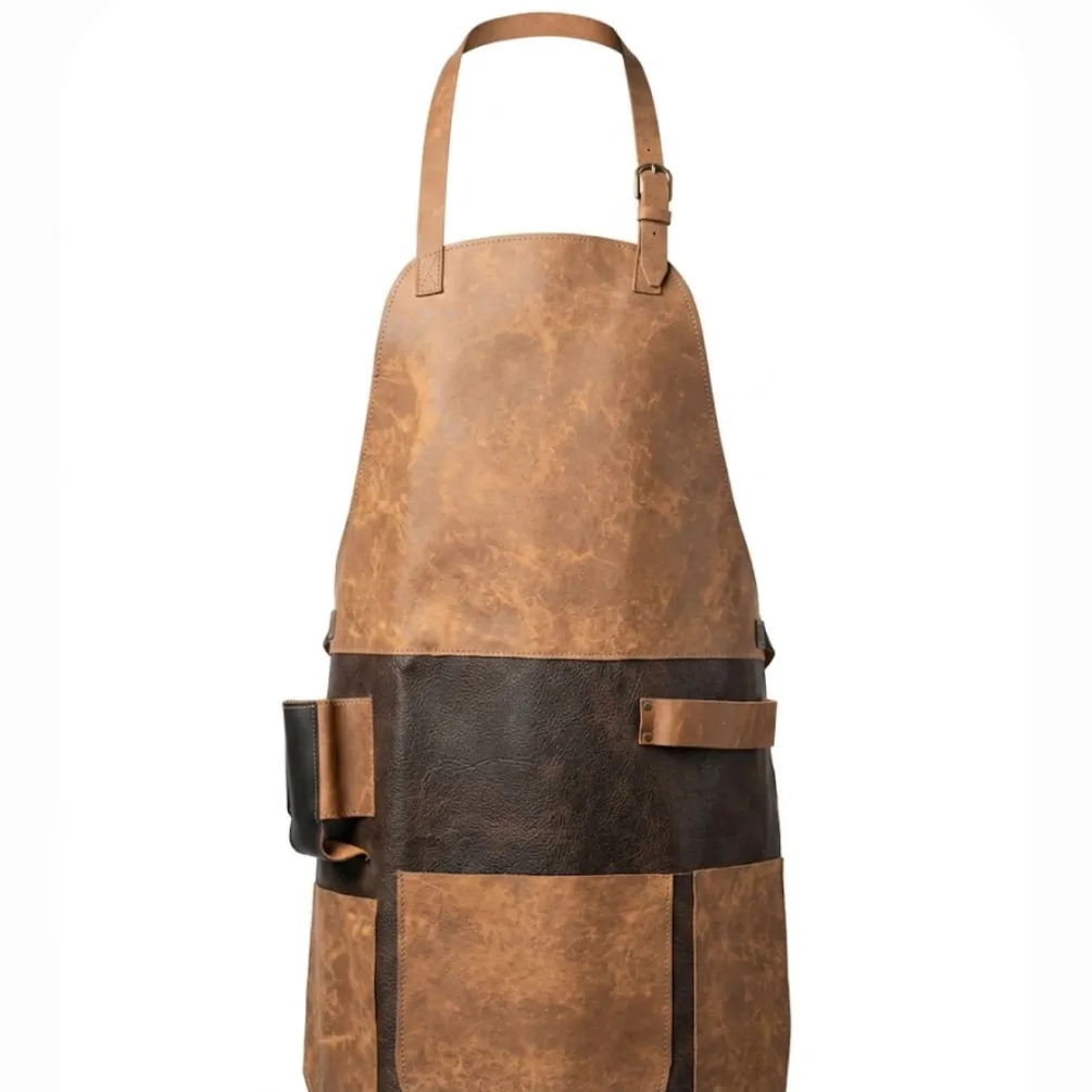 Pechera cuero camel claro